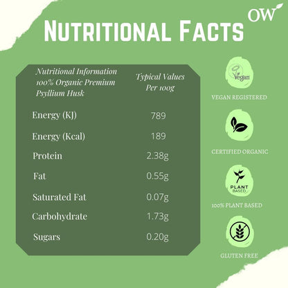 Organic Wonders - Organic Psyllium Husk (500g)