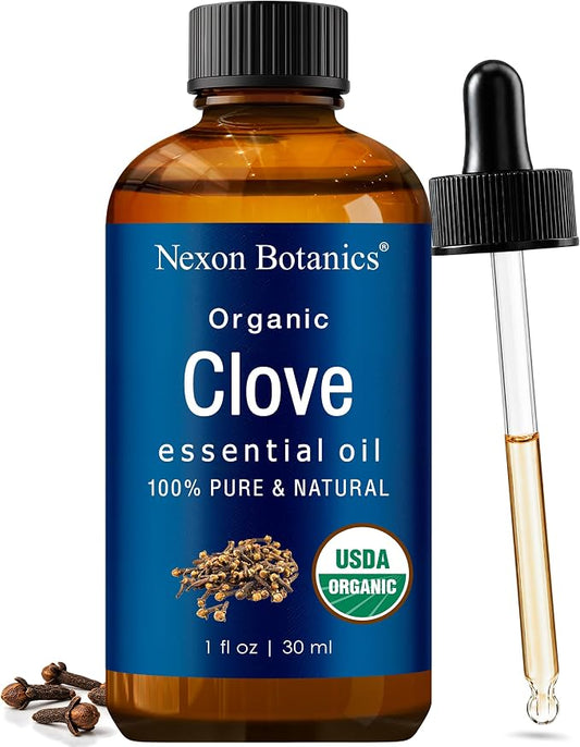 Organic Clove Essential Oil 30 ml - Pure, Undiluted for Teeth and Gums