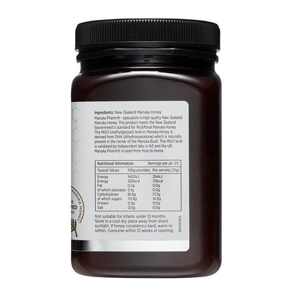 ManukaPharm Manuka Honey 70 MGO 500g – Certified New Zealand Honey