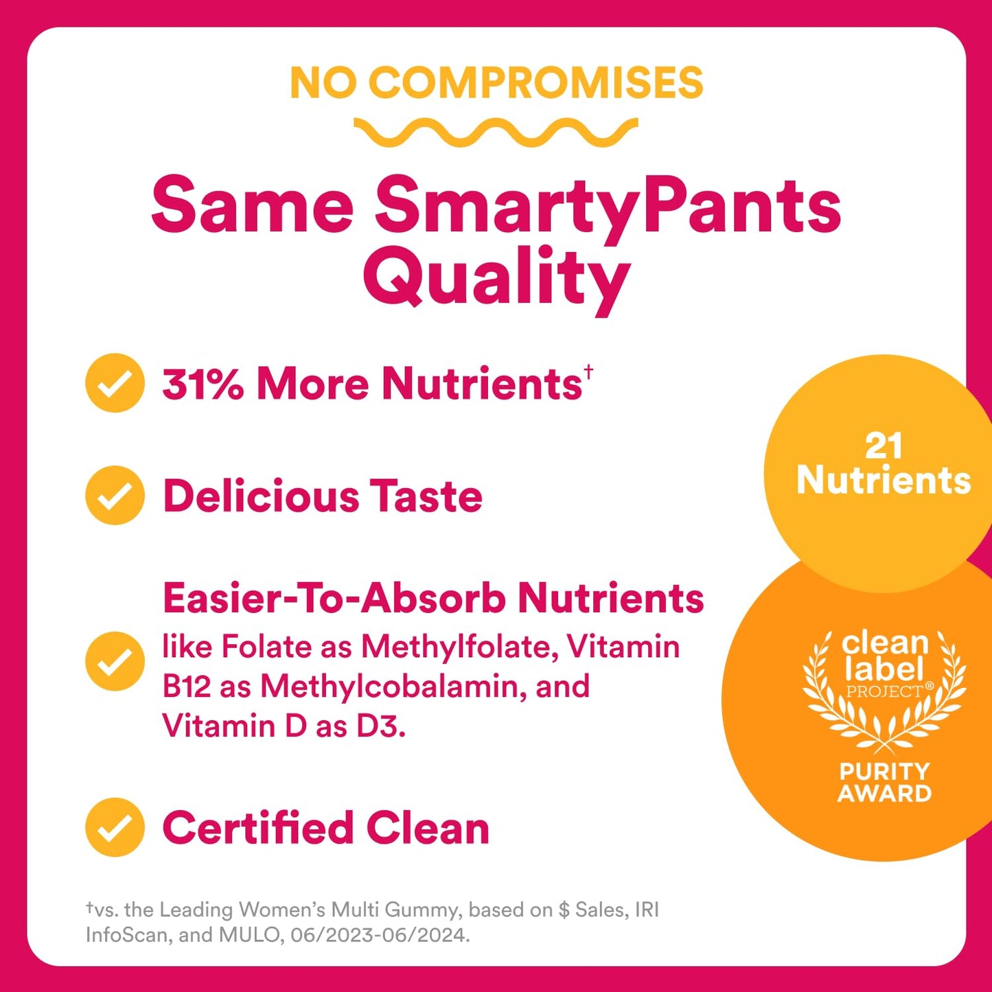 SmartyPants Women’s Plus Multi & Omegas – Multivitamin Gummies with Omega-3, Methylfolate, CoQ10, D3, B Vitamins, Zinc | Gluten Free | 120 Count (40 Day Supply)