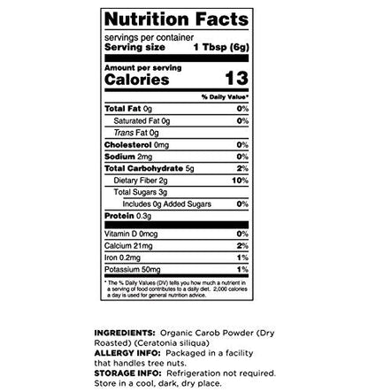 Terrasoul Superfoods Organic Carob Powder, 16 oz – Cocoa Powder Alternative, High in Fiber