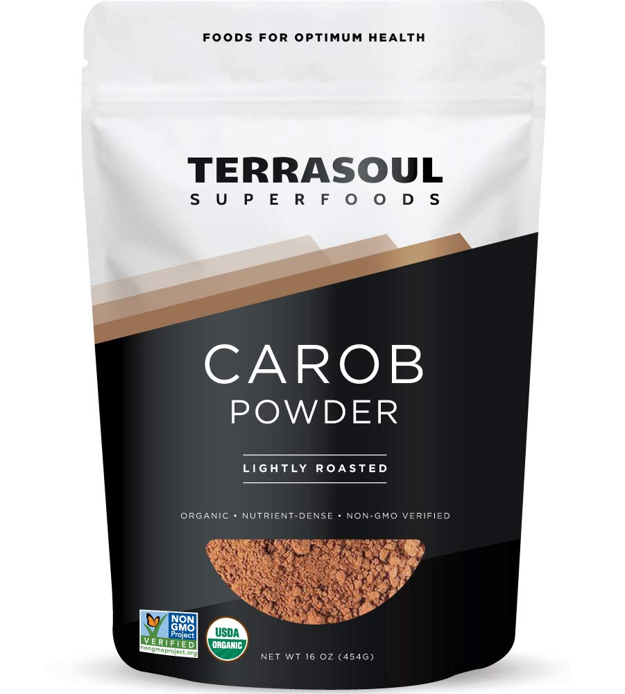 Terrasoul Superfoods Organic Carob Powder, 16 oz – Cocoa Powder Alternative, High in Fiber