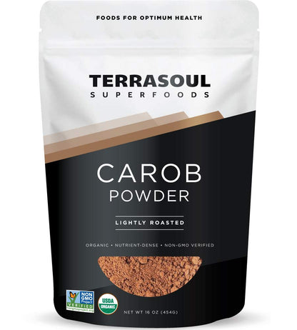 Terrasoul Superfoods Organic Carob Powder, 16 oz – Cocoa Powder Alternative, High in Fiber
