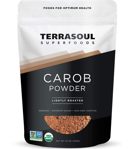 Terrasoul Superfoods Organic Carob Powder, 16 oz – Cocoa Powder Alternative, High in Fiber