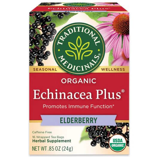 Traditional Medicinals - Organic Echinacea Plus® Elderberry Tea, 16s