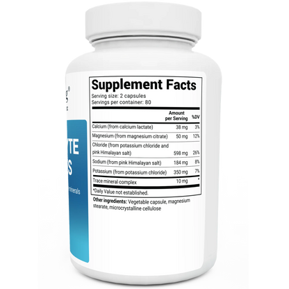 Electrolyte Capsules with Potassium and Magnesium – 160 Vegetable Capsules