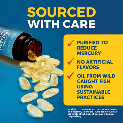 Viva Naturals Triple Strength Omega-3 Fish Oil – 2,500 mg per Serving, RTG Absorption, IFOS Certified, 90 Softgels