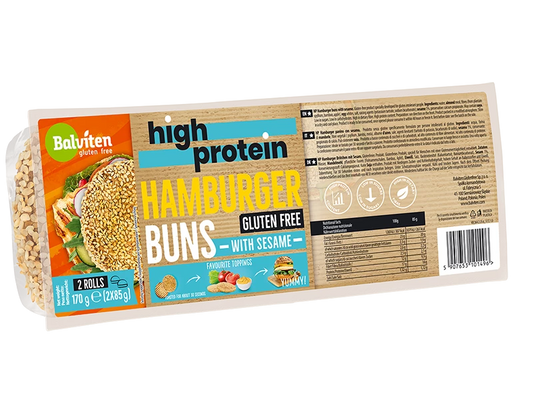 High Protein Hamburger Sandwich with Sesame 2x85g. Gluten-free product